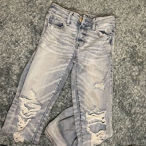 American Eagle super ripped jeans